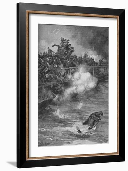 'A Terrible Carnage Ensued Upon The Overcrowded Bridge', 1902-Walter Paget-Framed Giclee Print