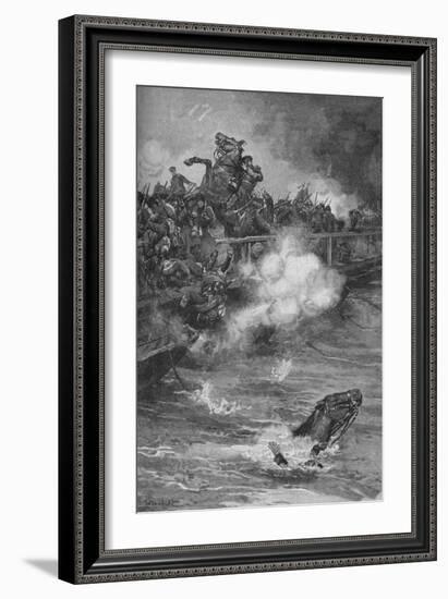 'A Terrible Carnage Ensued Upon The Overcrowded Bridge', 1902-Walter Paget-Framed Giclee Print