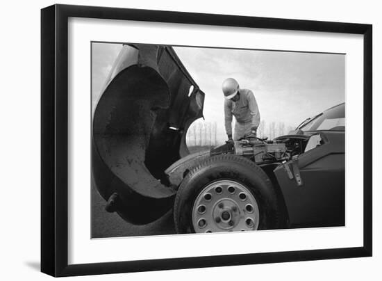 A Test Driver of the Alfa Romeo-Walter Mori-Framed Giclee Print