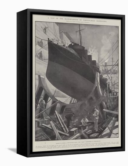 A Test of the Seaworthiness of Torpedo-Boat Destroyers-Fred T. Jane-Framed Premier Image Canvas