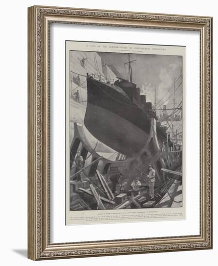 A Test of the Seaworthiness of Torpedo-Boat Destroyers-Fred T. Jane-Framed Giclee Print