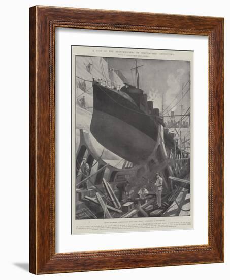 A Test of the Seaworthiness of Torpedo-Boat Destroyers-Fred T. Jane-Framed Giclee Print