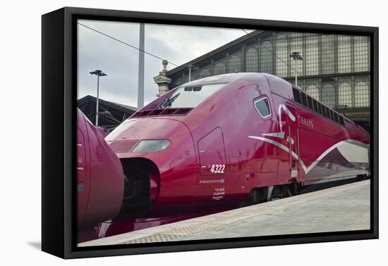 A Thalys High Speed Train Awaits Departure at Gare Du Nord Railway Station, Paris, France, Europe-Julian Elliott-Framed Premier Image Canvas