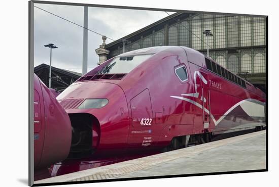 A Thalys High Speed Train Awaits Departure at Gare Du Nord Railway Station, Paris, France, Europe-Julian Elliott-Mounted Photographic Print