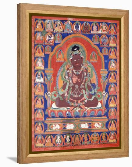 A Thang-Ka Depicting the Mahasiddha Bir Va Pa, C. 1600-null-Framed Premier Image Canvas