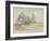 A Thatched Cottage and Trees at the Turn of a Country Road (Pen and W/C on Paper)-James Ward-Framed Giclee Print