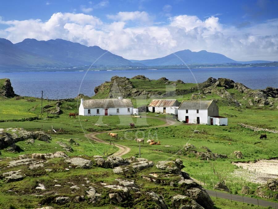 A Thatched Cottage At Malin Head In Donegal Photographic Print By