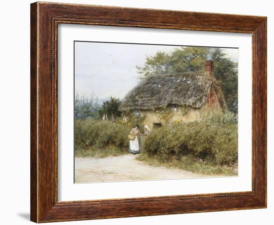 A Thatched Cottage Near Peaslake, Surrey-Helen Allingham-Framed Giclee Print