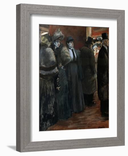 A Theatre Foyer, Late 19th or Early 20th Century-Jean Louis Forain-Framed Giclee Print