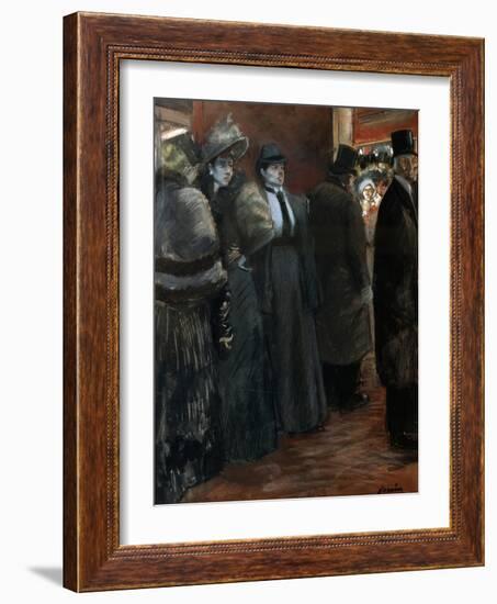 A Theatre Foyer, Late 19th or Early 20th Century-Jean Louis Forain-Framed Giclee Print