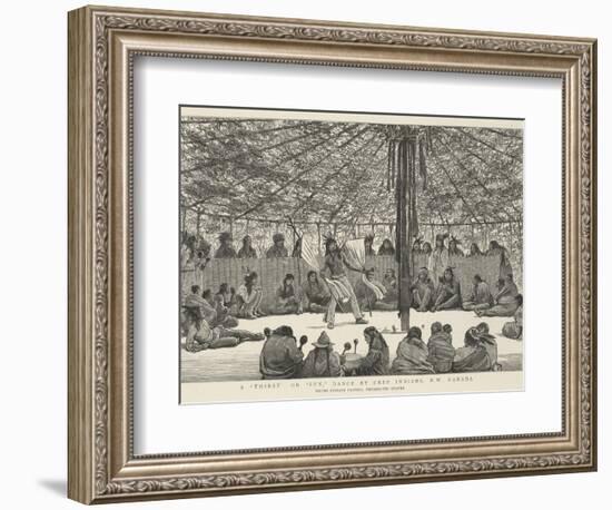 A Thirst or Sun, Dance by Cree Indians, North West Canada-null-Framed Giclee Print