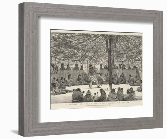 A Thirst or Sun, Dance by Cree Indians, North West Canada-null-Framed Giclee Print