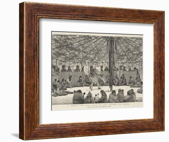 A Thirst or Sun, Dance by Cree Indians, North West Canada-null-Framed Giclee Print