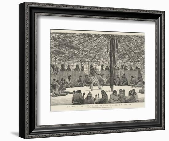 A Thirst or Sun, Dance by Cree Indians, North West Canada-null-Framed Giclee Print