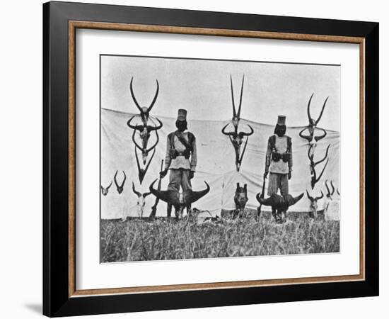 A Three Weeks' Shoot on the Guaso Nyiro, from 'Big Game Shooting on the Equator', 1908-Francis Arthur Dickinson-Framed Giclee Print