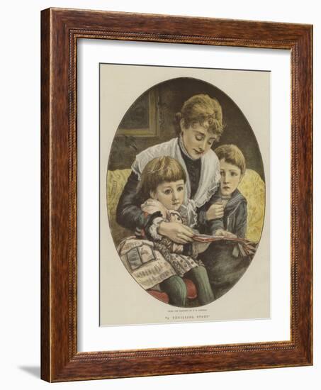 A Thrilling Story-Edward Killingworth Johnson-Framed Giclee Print