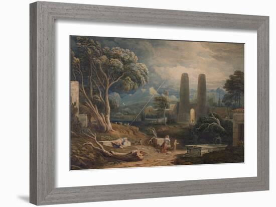 A Thunder Storm, 1817-1818 (Pencil, W/C & Gouache on Paper)-John Varley-Framed Giclee Print