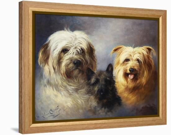 A Tibetan, a Cairn and a Silky Terrier-Lilian Cheviot-Framed Premier Image Canvas