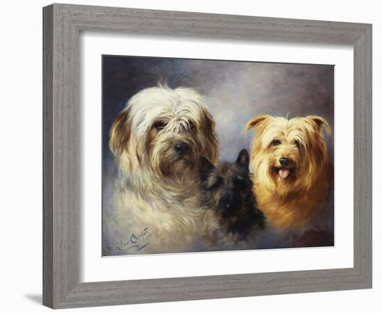 A Tibetan, a Cairn and a Silky Terrier-Lilian Cheviot-Framed Giclee Print