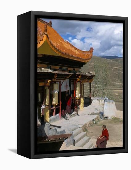 A Tibetan Nunnery at Garze, Sichuan Province, China-Occidor Ltd-Framed Premier Image Canvas