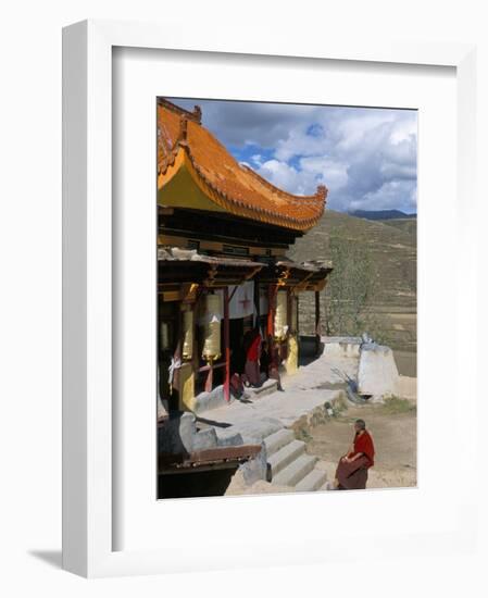 A Tibetan Nunnery at Garze, Sichuan Province, China-Occidor Ltd-Framed Photographic Print