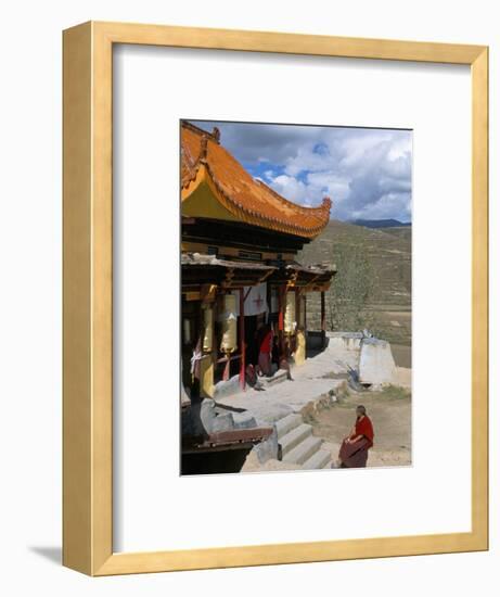 A Tibetan Nunnery at Garze, Sichuan Province, China-Occidor Ltd-Framed Photographic Print