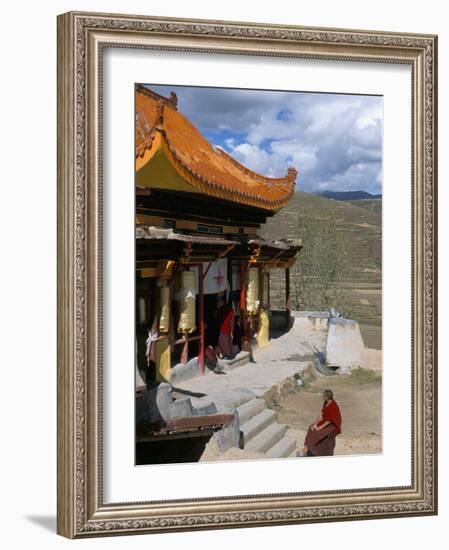 A Tibetan Nunnery at Garze, Sichuan Province, China-Occidor Ltd-Framed Photographic Print