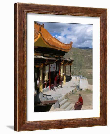 A Tibetan Nunnery at Garze, Sichuan Province, China-Occidor Ltd-Framed Photographic Print