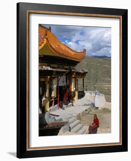 A Tibetan Nunnery at Garze, Sichuan Province, China-Occidor Ltd-Framed Photographic Print