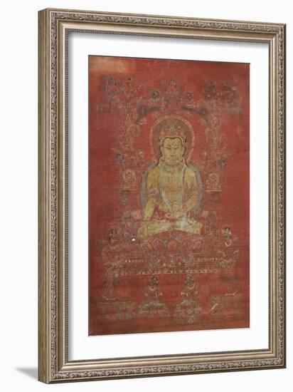 A Tibetan Thang.Ka Depicting Ratnashambhava, Early 14th Century-null-Framed Giclee Print