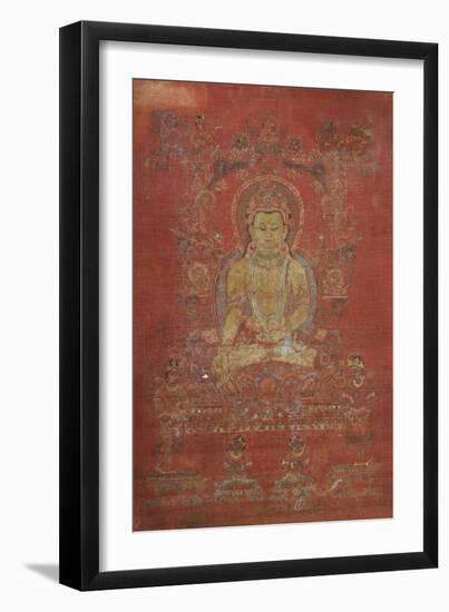 A Tibetan Thang.Ka Depicting Ratnashambhava, Early 14th Century-null-Framed Giclee Print