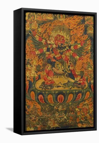 A Tibetan Thanka with a Central Figure of Heruka-null-Framed Premier Image Canvas