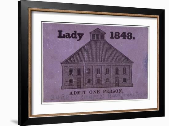 A ticket of admission for a lady to Surrey Chapel, Blackfriars Road, Southwark, London, 1848-Anon-Framed Giclee Print