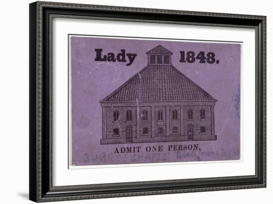 A ticket of admission for a lady to Surrey Chapel, Blackfriars Road, Southwark, London, 1848-Anon-Framed Giclee Print