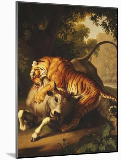 A Tiger Attacking a Bull, 1785-Johan Wenzel Peter-Mounted Giclee Print
