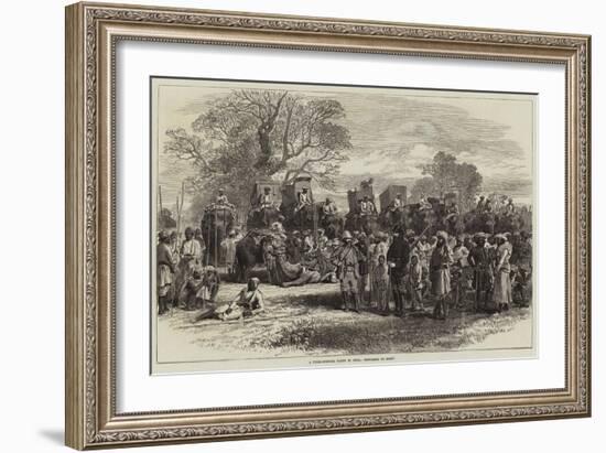 A Tiger-Hunting Party in India, Preparing to Start-Arthur Hopkins-Framed Giclee Print