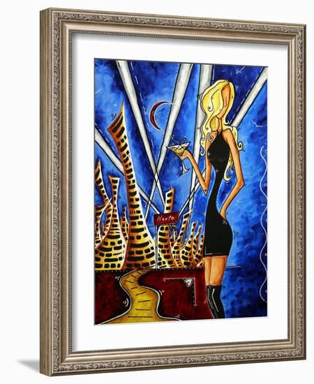 A Toast To The Little Black Dress-Megan Aroon Duncanson-Framed Art Print