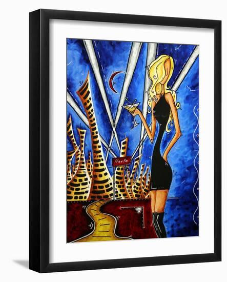 A Toast To The Little Black Dress-Megan Aroon Duncanson-Framed Art Print