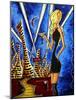 A Toast To The Little Black Dress-Megan Aroon Duncanson-Mounted Art Print