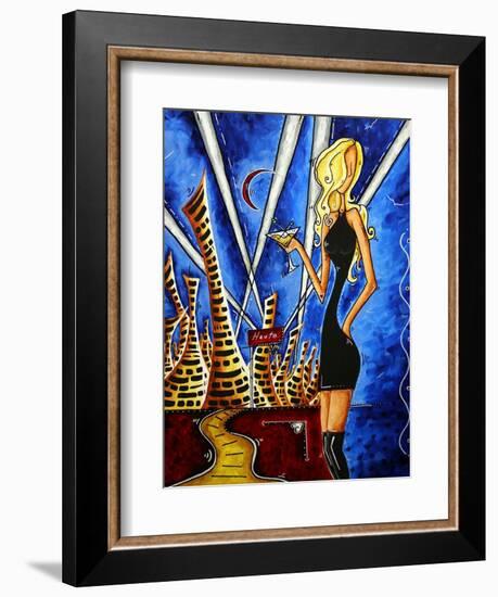 A Toast To The Little Black Dress-Megan Aroon Duncanson-Framed Art Print