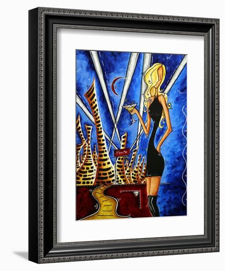 A Toast To The Little Black Dress-Megan Aroon Duncanson-Framed Art Print