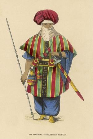 A Touareg Warrior of Algeria or Morocco with Sword and Spear' Art Print |  Art.com
