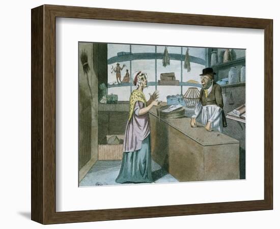 A Touch at the Times, Caricature of the French Blockade, March 1805-null-Framed Giclee Print