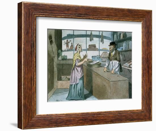 A Touch at the Times, Caricature of the French Blockade, March 1805-null-Framed Giclee Print