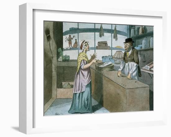 A Touch at the Times, Caricature of the French Blockade, March 1805-null-Framed Giclee Print