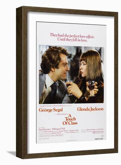 A TOUCH OF CLASS, US poster, from left: George Segal, Glenda Jackson, 1973-null-Framed Premium Giclee Print