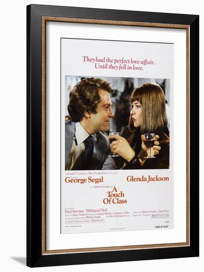 A TOUCH OF CLASS, US poster, from left: George Segal, Glenda Jackson, 1973-null-Framed Premium Giclee Print