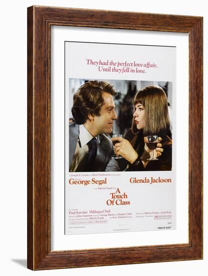 A TOUCH OF CLASS, US poster, from left: George Segal, Glenda Jackson, 1973-null-Framed Art Print