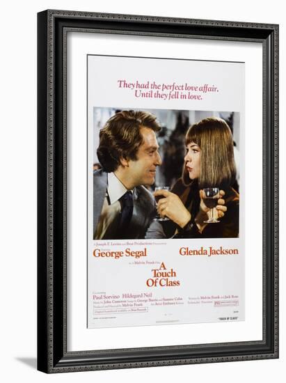 A TOUCH OF CLASS, US poster, from left: George Segal, Glenda Jackson, 1973-null-Framed Art Print