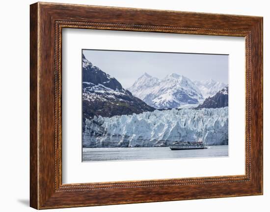 A Tourist Ship Explores the Lamplugh Glacier in Glacier Bay National Park and Preserve, Alaska-Michael Nolan-Framed Photographic Print